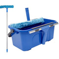 APEXMULI Window Cleaning Kit with 3 Gallon Bucket, 14" Window Squeegee and Scrubber with Long Handle, Professional Window Washing Equipment Cleaner Tool Streak-Free for Home, RV, Commercial Use