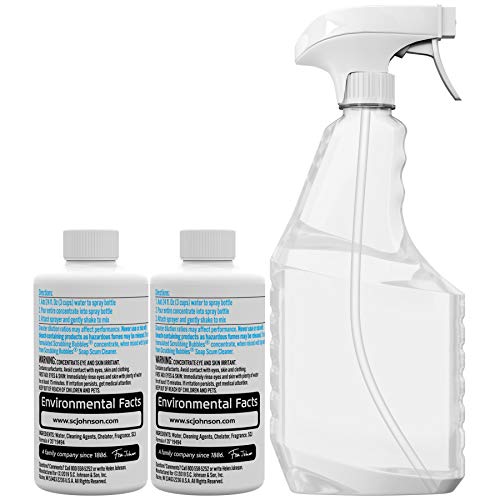 Scrubbing Bubbles Multi Purpose Bathroom Cleaner Concentrate Starter Pack, Reusable Spray Bottle and Two 2.9 oz Refills
