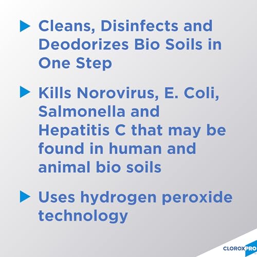 CloroxPro Clorox Disinfecting Bio Stain and Odor Remover Refill, 128 Fluid Ounces, Pack of 4 (Packaging May Vary)