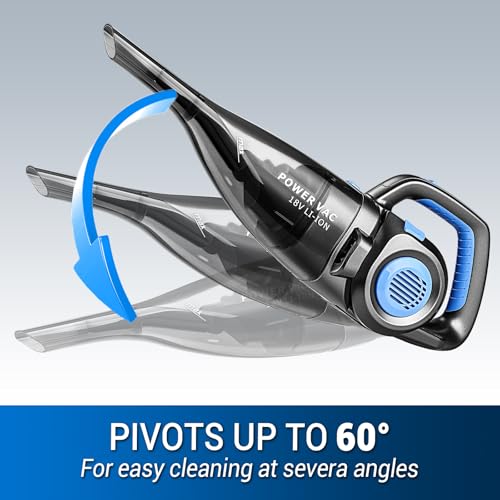 DEKOPRO 22V Upgraded Handheld Vacuum – Cordless & Rechargeable Car Vacuum Cleaner with LED Light, Strong Suction Mini Vacuum for Pet Hair & Dust, Includes Multi Nozzles for Wet/Dry Cleaning