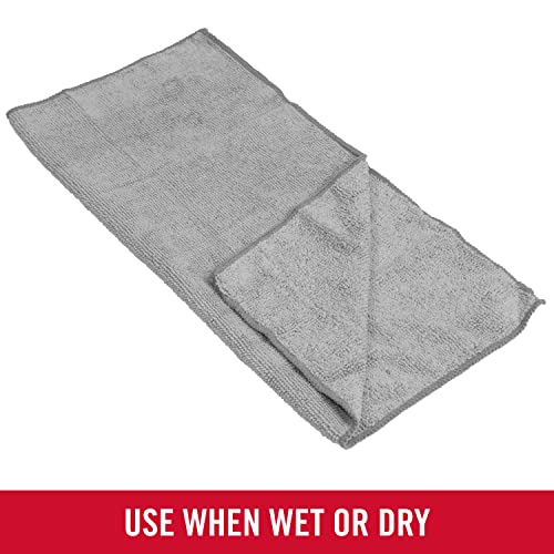 Rubbermaid All Purpose Microfiber Cleaning Cloth Towels, 50 Pack, 12"x12", Non-Scratch, Reusable/Washable for Cleaning/Wiping/Polishing for Home/Kitchen/Car