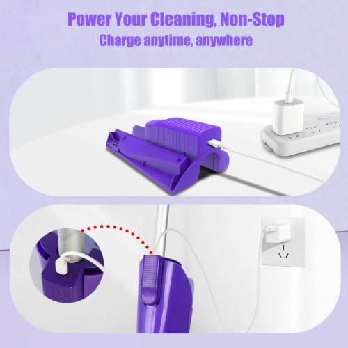 PTOOMLE Rechargeable Replacement for Swiffer Wet Jet Battery Pack, 2.5Ah High Power Battery with Charging Port (500 Cycles)