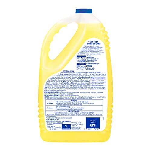 Lysol All Purpose Cleaner, Multi-Surface Disinfectant Floor Cleaner for Mopping Solution, Household Cleaning Supplies, for Bathroom & Kitchen, Lemon & Sunflower Scent, 144 oz