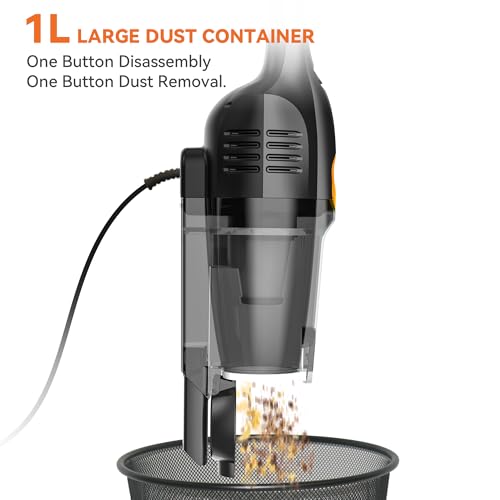 Vazone R6X Corded Stick Vacuum Cleaners for Home, 20Kpa Powerful Suction Stick Vacuum with 16Ft Cord, 2 in 1 Lightweight Handheld Vacuum Cleaner for Hardwood Floor Pet Hair