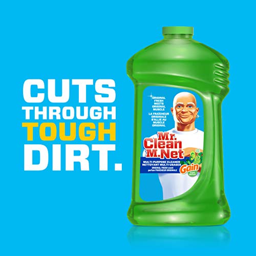 Mr. Clean Liquid All Purpose Multi-Surface Cleaner | with Gain Original - 45 Ounce Each Bottle (Pack of 2) (Total 90 fl oz)