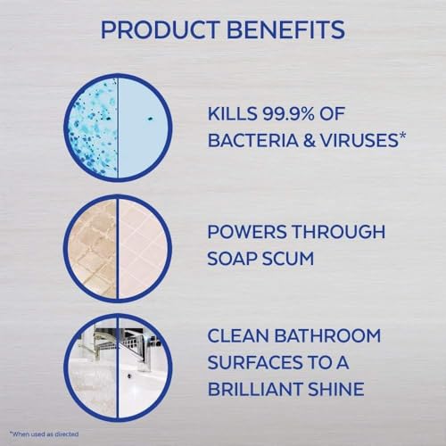 Lysol Mold and Mildew Remover, 2 Pack Bathroom Cleaner Spray, Whitens and Removes Soap Scum and Stains on Tiles, Grout, Bathtubs, Toilets, Sinks, 32 oz. Each