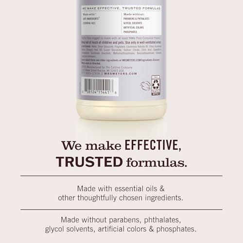 MRS. MEYER'S CLEAN DAY Multi-Surface Everyday Cleaner, Lavender Scent, 16 Fl Oz Bottle - 3 Pack