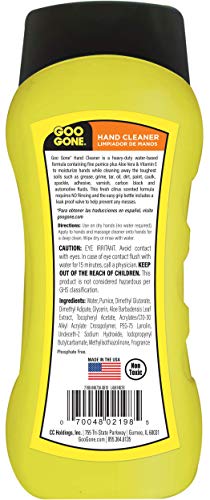 Goo Gone Hand Cleaner - 18 Ounce - Degreaser No Water Needed Rinse, Perfect for Mechanics and Working in the Garage, Natural Pumice Plus Aloe