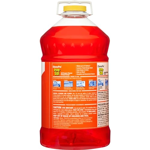 Clorox CloroxPro Pine Sol All Purpose Cleaner, Multi Surface Cleaning, Healthcare and Industrial, Orange Energy, 144 Ounces, 3 Count, 41772