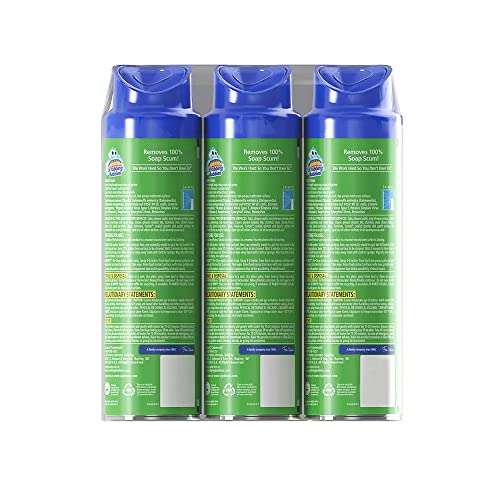 Scrubbing Bubbles Mega Shower Foamer With Ultra Cling Bathroom Cleaner, 20 Ounce, (Pack of 3) Includes Bonus Microfiber cleaning cloth