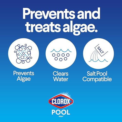 Clorox® Pool&Spa™ Swimming Pool Algaecide and Clarifier, Prevents and Treats Pool Algae, Clears Water, 128 Fl Oz (Pack of 1)