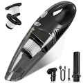 Handheld Vacuum Cordless, Rechargeable Car Vacuum Cleaner with Multiple Attachments, Portable Hand Held Vacuum Suction Power, Mini Vacuum for Car, Home, Pet Hair, Office, Desk, Keyboards Black Silver