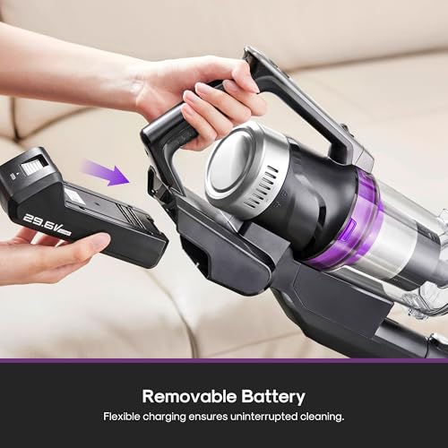 Eureka Cordless Vacuum Cleaner Lightweight, Stick Vacuum Rechargeable for Hardwood, Pet Hair, Blue w/Clean Station, Stylus Elite NEC490SE