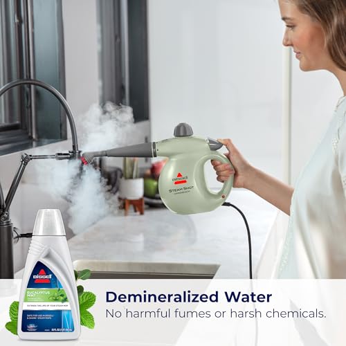 BISSELL EUCALYPTUS MINT DEMINERALIZED STEAM MOP WATER, 32 ounces, 1392, WHITE