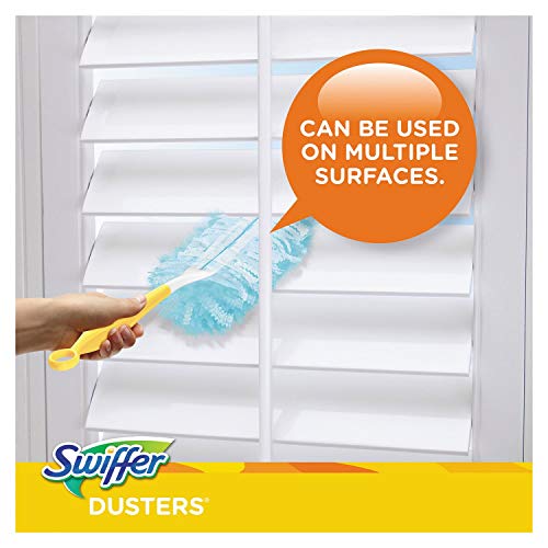 Swiffer 21459CT Refill Dusters, Dust Lock Fiber, Light Blue, Unscented, 10/Box, 4 Box/Carton