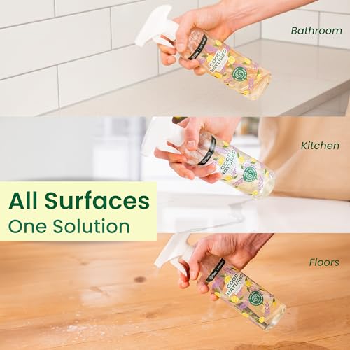 Good Natured Brand All-Purpose Cleaner Concentrate | 8oz makes 128oz | Lemon Essential Oil | 16X Concentrated Natural Multi-Surface Cleaner