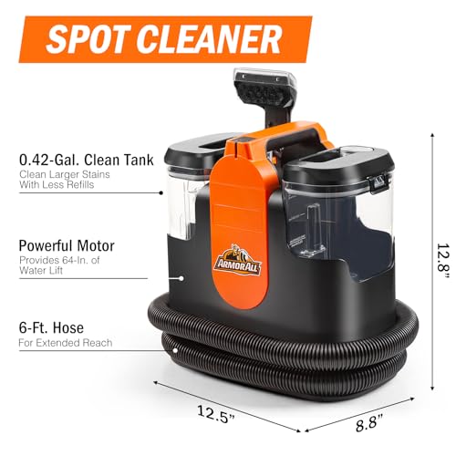 Armor All SCC301 0901 Upholstery & Carpet Cleaner, Car and Auto Detailer with Tools for Pets, Area Rugs and Couches