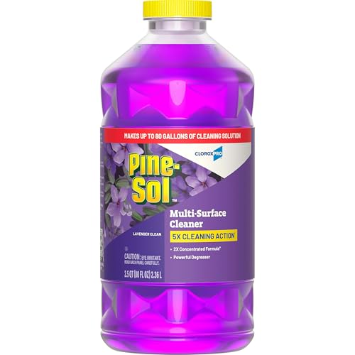 CloroxPro Pine-Sol Multi-Surface Cleaner, All Purpose Cleaner, Lavender Clean, 80 Fluid Ounces (Package May Vary)