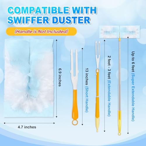 YagoDago Duster Refill Compatible with Swiffer Hand Duster, Unscented Disposable Heavy Duty Duster Refills, Dusters Refills for Cleaning, Blinds & Ceiling Fan, 20 Count (Handle is Not Included)
