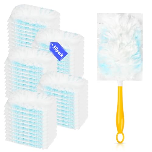 50 Count Duster Refills Compatible with Swiffer Duster Handles, 1 Handle