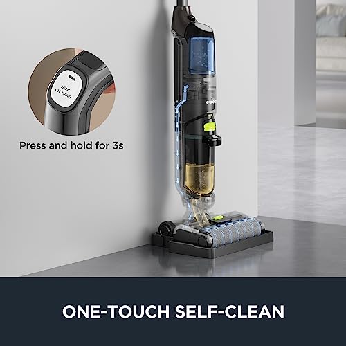 Eureka Wet Dry Vacuum Cleaner Cordless, Mop Vacuum Cleaner with Self-Cleaning System, Lightweight Hardwood Floors Vacuum for Pets and Sticky Messes, Black, NEW400