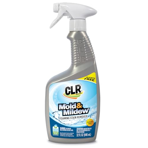 CLR Mold & Mildew Bleach-Free Stain Remover Spray | Works on Fabric, Wood, Fiberglass, Concrete, Brick, Painted Walls, Glass and More | EPA Safer Choice (32 Ounce)