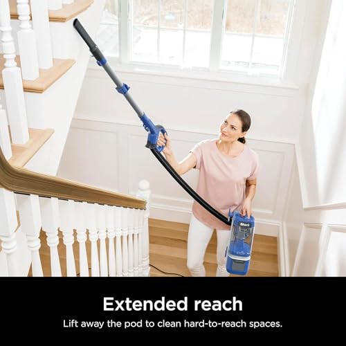 Shark Navigator ADV Upright Vacuum Cleaner with Self Cleaning Brushroll, Powerful Pet Hair Pickup, Filter, Lift Away Design, Cobalt Blue (Renewed)