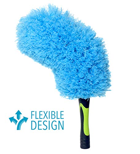 EVERSPROUT Flexible Microfiber Feather Duster | 17-inch Brush Head with Hand-Grip | Lightweight, Attracts Dust | Twists onto Standard Acme Threaded Pole | (Duster Attachment Only, No Pole)