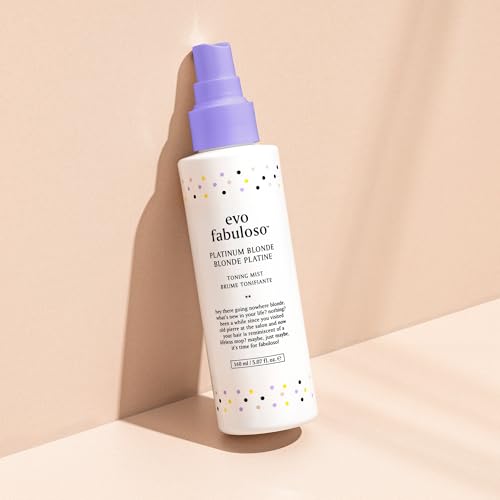Evo Fabuloso Platinum Toning Mist - Leave-in Heat Protection Hair Toner for Blonde & Grey Hair - Tones, Protects & Detangles - 4.7 fl oz