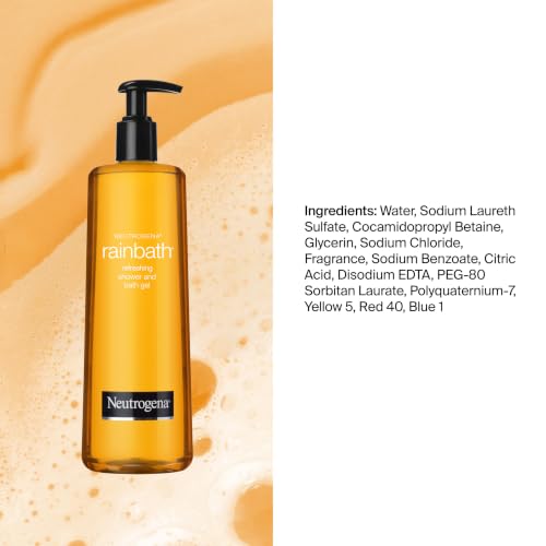 Neutrogena Rainbath Refreshing Shower Gel, Moisturizing Body Wash for Men and Women, Cleans, Softens, and Conditions Skin, Creamy Lather Ideal for Leg-Shaving, Spa-Like Experience, 32 fl oz
