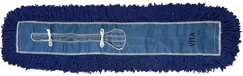 Ultimate Dust Mop Kit: Industrial-Grade Performance, Heavy-Duty Frame, Telescopic Handle - Blue 36 Inch