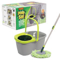 Pine-Sol Spin Mop and Bucket Set - Microfiber Mop Head with Extendable Handle and Easy Wring Bucket - Multi Surface Floor Cleaning System for Wet Mopping