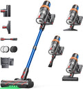 Cordless Vacuum Cleaner, 650W 55KPA 70Mins Vacuum Cleaners for Home, Upgraded Stick Vacuum with Mattress Cleaning Tool, Wall Mount Charging, Auto Mode, Self-Standing Vacuum for Pet Hair/Floors/Carpets