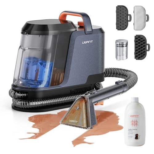 Uwant Carpet Cleaner Machine 18Kpa Powerful Suction, Portable Carpet Cleaner with Cleaning Tools&Self-cleaning Upholstery Cleaner for Cars,Sofa Set of 1
