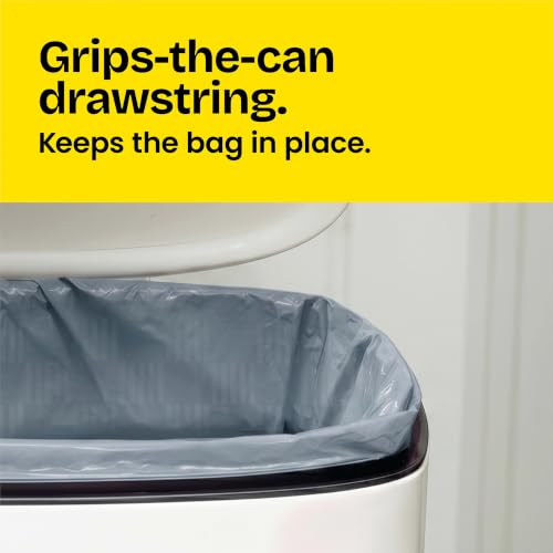 Glad Tall Kitchen Drawstring Trash Bags - Odorshield 13 Gallon White Trash Bag, Febreze Fresh Clean, 110 Count