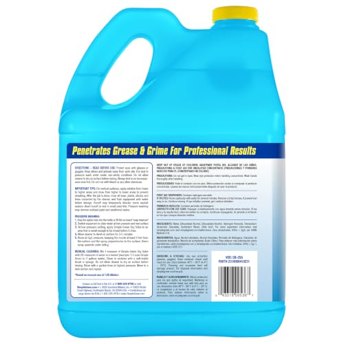 Simple Green Oxy Solve Deck and Fence Pressure Washer Cleaner, Colorless to Pale Straw, Unscented, 128 Fl Oz (Packaging May Vary)
