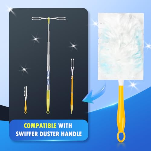 50 Count Duster Refills Compatible with Swiffer Duster Handles, 1 Handle