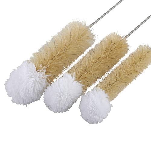 Casabella Glassware Cleaning Brushes with Soft Microfiber Tips, Set of 3
