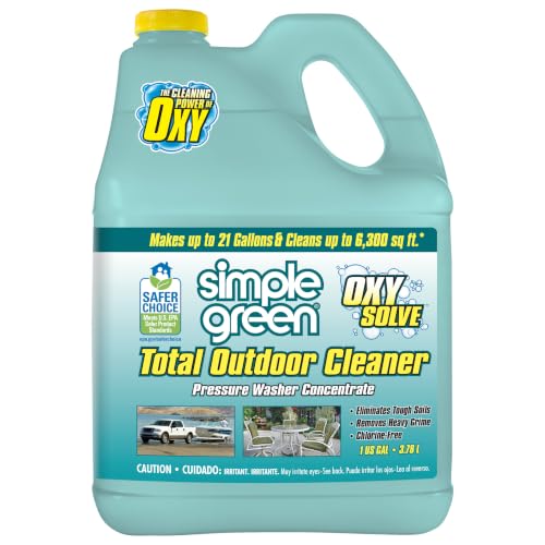 Simple Green Oxy Solve Total Outdoor Cleaner Concentrate, Pressure Washer & Manual Use, EPA Safer Choice Certified, Peroxide Cleaner for Wood, Concrete, Vinyl & More