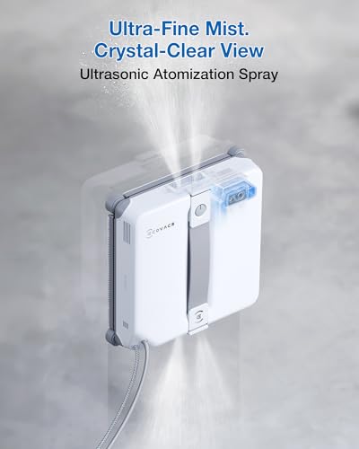 ECOVACS WINBOT MINI2 Window Cleaning Robot, Robot Window Cleaner with 5 Smart Cleaning Modes, Win-SLAM 4.0 Navigation, Automatic Glass Cleaner for Windows, Mirrors & Glass Doors