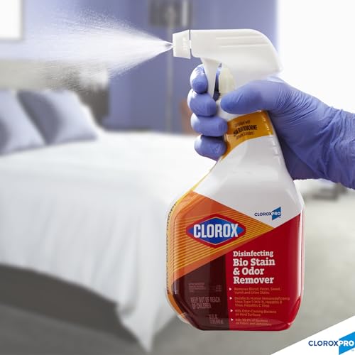 CloroxPro Clorox Disinfecting Bio Stain and Odor Remover Refill, 128 Fluid Ounces, Pack of 4 (Packaging May Vary)