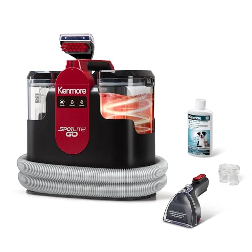 Kenmore KW1050 SpotLite™ Go Portable Heated Carpet & Upholstery Spot Cleaner, 16Kpa Power Suction with Versatile Tools for Pets, Area Rugs and Couches