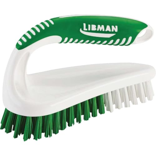 2 1/2 in W Scrub Brush, Stiff, 5 1/2 in L Handle, 7 in L Brush, Green, Polypropylene, Santoprene - 1 Each