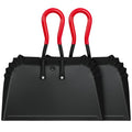 2PK 17” Heavy Duty Dustpan Metal Outdoor Dust Pans with Rubberized Non Slip Handle Extra Large Shovel Scooper for Commercial&Industrial Uses