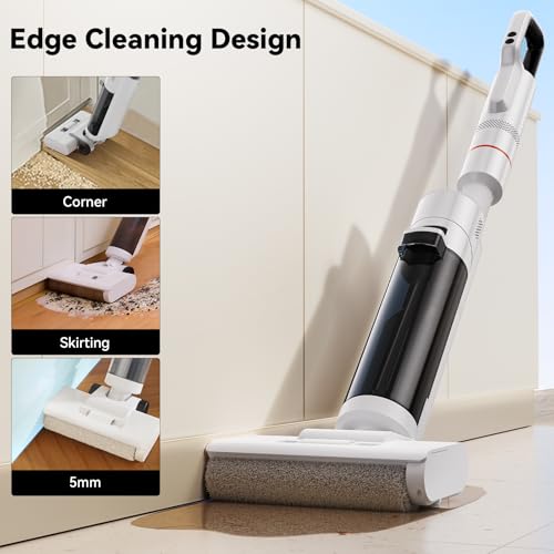 JONR ED20 Pro 4-in-1 Wet Dry Vacuum Cleaner Cordless,17000 Pa Vacuum Suction Power, Self-Cleaning and Automatic Drying with One Click, Intelligent Voice Reminder