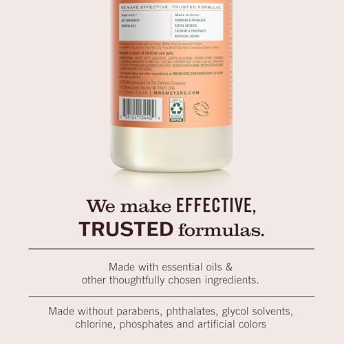 MRS. MEYER'S CLEAN DAY Multi-Surface Everyday Concentrate, Geranium Scent, 32 Fl Oz Bottle