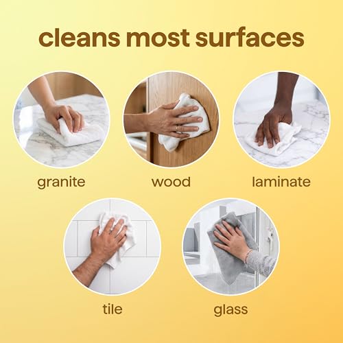 Method All-Purpose Cleaner Spray, Lemon + Freesia - Cuts Grease & Grime on Counters, Glass, Sealed Wood & Floors, for Kitchen & Bathroom, 28 fl oz, 4 pack