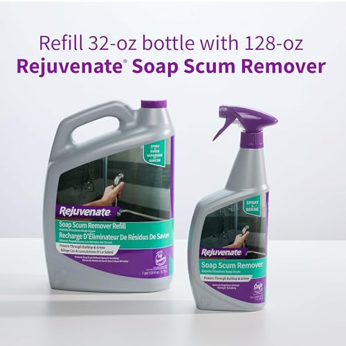 Rejuvenate Soap Scum Remover, 24 Ounces, Easily Dissolves Soap Scum Without Scrubbing