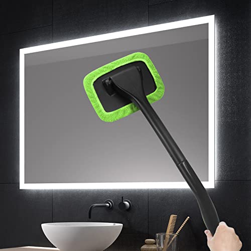 SoSickWithIt Car Windshield Cleaning Tool, Windshield Cleaner with 4 Washable and Reusable Microfiber Pads and Extendable Handle, for Auto Glass Wiper