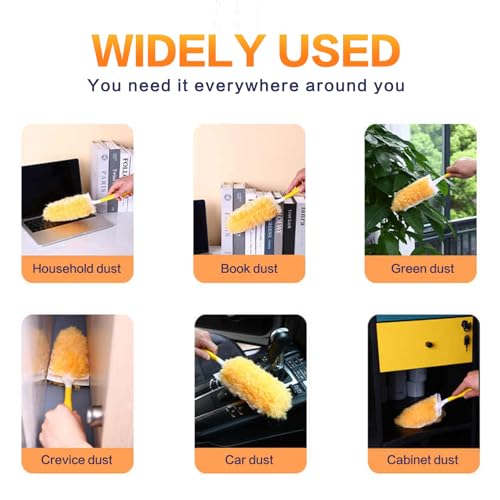 Heavy Duty Duster Refills, Unscented Disposable Dusters Kit for Cleaning Dusting Furniture Blind Ceiling Fan, Multi Surface 360 Feather Duster(25)